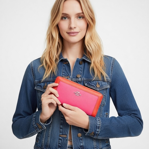 Coach Color Block Long Wallet - Picture 3 of 7